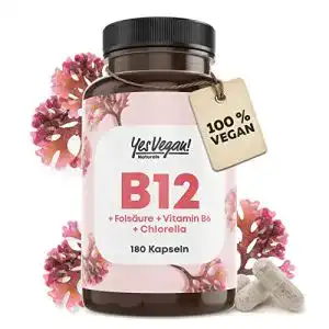Vitamin b12 yes vegan hochdosiert 180 kapseln 3 fach b12