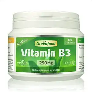 Vitamin b3 greenfood 250 mg extra hochdosiert 180 vegane