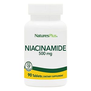 Vitamine B3 Natures Plus Niacinamide (Vitamine B-3) 500 mg 90 comprimés.