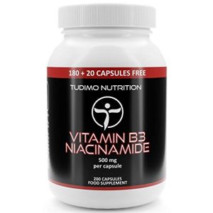 Vitamina B3 TUDIMO Cápsulas sin descarga de alta dosis 500 mg, 200 uds.
