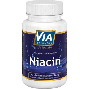 Vitamina B3 A través de vitaminas niacina, dosis altas, vegana, pura