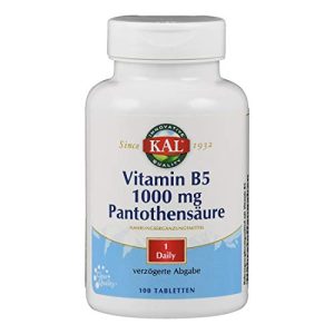 Vitamina B5 Cal, 1000 mg, probada en laboratorio.