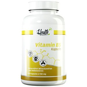 Vitamin B5 Zec+ Nutrition Health+, 120 B-vitamiinikapselia