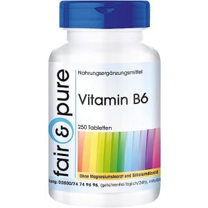 Vitamina B6 Fair & Pure ® tabletas, veganas, piridoxina HCl