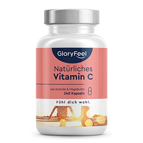 Vitamin C gloryfeel Natürliches, 240 vegane Kapseln