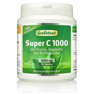 Vitamin C Greenfood, Super C Kapseln, 1000 mg, hochdosiert - vitamin c greenfood super c kapseln 1000 mg hochdosiert