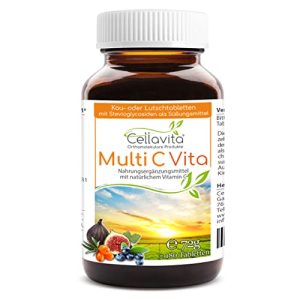Pastilhas de vitamina C Cellavita Multi C Vita 180 comprimidos
