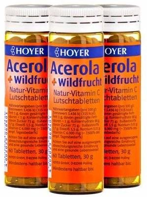 Vitamin-C-Lutschtabletten Hoyer Acerola & Wildfrucht Tabletten - vitamin c lutschtabletten hoyer acerola wildfrucht tabletten
