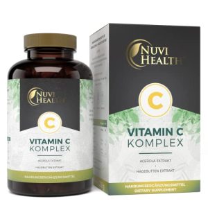 Vitamin C Nuvi Health naturligt kompleks, 240 kapsler