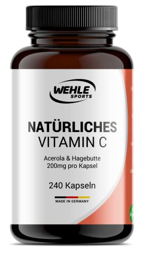Vitamin C Wehle Sports natürlich, hochdosiert, 240 Kapseln
