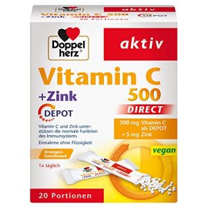 Vitamina C + Zinco Doppelherz Vitamina C 500 DIRETO, efeito DEPOT