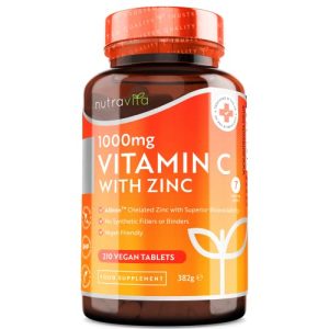 Vitamin C + Zink Nutravita Vitamin C høj dosis 1000 mg, zink