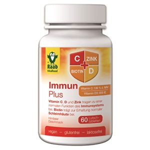 Pastillas Vitamina C + Zinc Raab Vitalfood Immun Plus