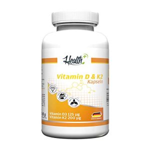 Suppléments de vitamine D Zec+ Nutrition Health+ Vitamine D3 & K2