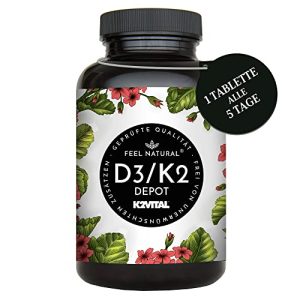 D Vitamini tabletleri Feel Natural Vitamin D3 + K2 Deposu