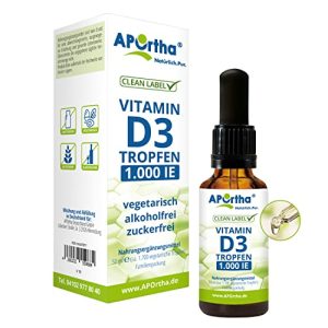 Gotas de vitamina D3 APOrtha ®, 1000 UI 25 µg por gota