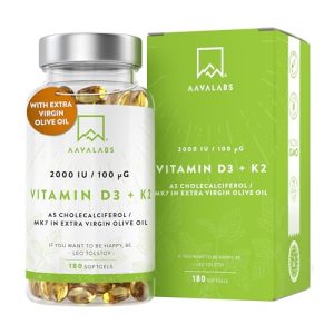 Vitamin D3-K2 AAVALABS Vitamin D3 K2 høj dosis