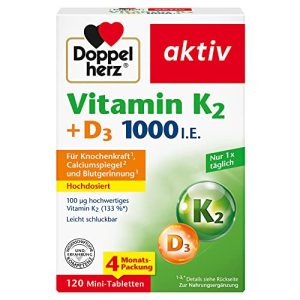 Vitamin D3-K2 Doppelherz Vitamin K2 + D3 1000 IE