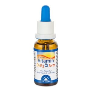 D3-K2 Vitamini Dr. Jacob's Vitamin D3K2 yağı 20 ml, 50 µg