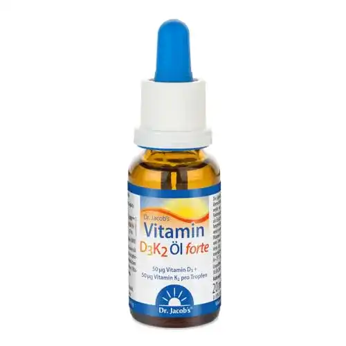 Vitamin D3K2 Öl forte 20 ml von Dr. Jacob’s 50 µg pro Tropfen