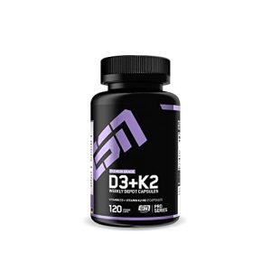 Vitamine D3-K2 ESN Vitamine D3+K2, 120 gélules.
