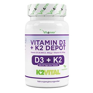 Vitamine D3-K2 Vit4ever Vitamine D3 20.000 2 UI + Vitamine KXNUMX