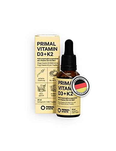 Vitamin D3 Primal State ® K2 [1150 Tropfen] 1000 I.E. je Tropfen