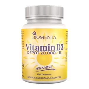 Vitamin D3 tablets BIOMENTA Vitamin D3, 120 vitamin D tablets.