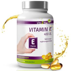 Vitamina E Vita2You 400 UI, 240 cápsulas de cápsula mole, 416mg Vit.