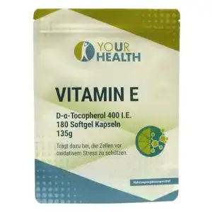 Vitamin e your health uhealth 400 i e 180 softgel kapseln