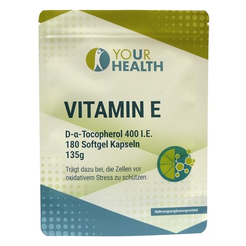 Vitamin E YOUR HEALTH uHealth 400 I.E., 180 Softgel Kapseln