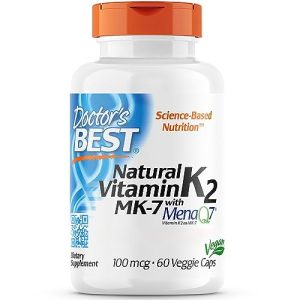 Vitamina K2 Doctor's BEST, Natural, MK-7 com MenaQ7, 100mcg