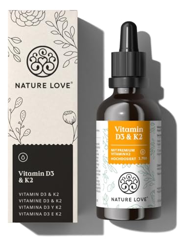 Vitamine K2 Nature Love Vitamine D3 + K2 (50ml) hautement biodisponible