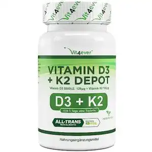 Vitamin k2 vit4ever vitamin d3 k2 depot 365 tabletten