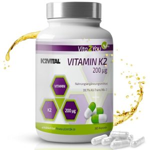 فيتامين K2 Vita2You، 200 ميكروجرام، 365 كبسولة، K2VITAL® الأصلي