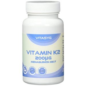 فيتامين ك2 فيتاسيج، ميناكينون MK7 200 ميكروجرام، جرعة عالية، نباتي