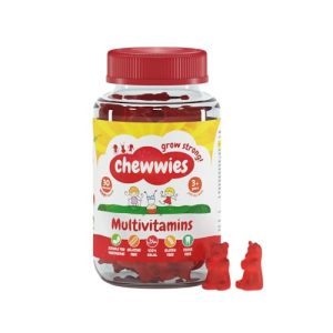 Vitaminas para crianças Chewwies Grow Strong Multivitaminas, mastigáveis