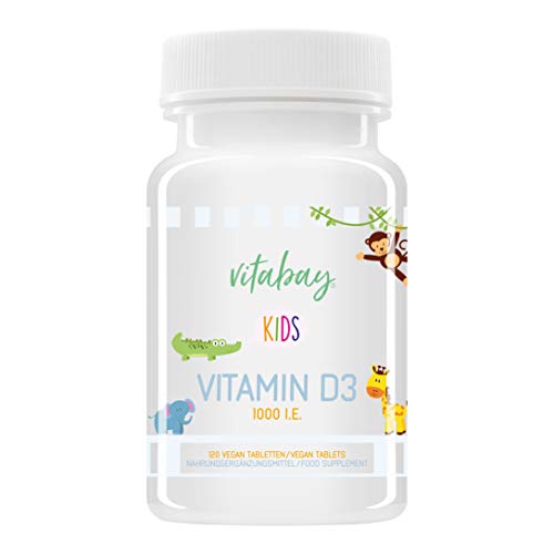 Vitamine für Kinder vitabay Vitamin D3 1000 IE, 120 Vegane