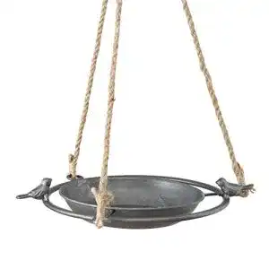 Vogeltraenke casajame futterstation aus zink zum haengen d25cm