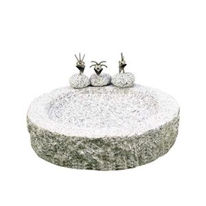Bird bath Gebrüder Lomprich bird bath made of granite with 3 birds