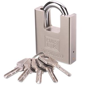 Cadeado H&S com chave, fechadura 60mm, 5 chaves