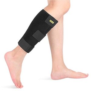 Bandagem de panturrilha rasgada de fibra muscular Yosoo Health Gear, ajustável