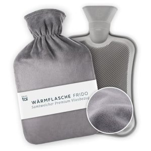 Bolsas de agua caliente Botella de agua caliente Blumtal con funda polar de primera calidad