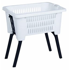 Laundry basket with legs Spetebo mobile laundry basket