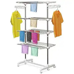 Waeschestaender homcom mit rollen waeschetrockner turm