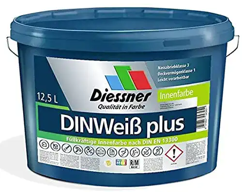 Wandfarbe Diessner Diesco DIN Weiß Innenfarbe (5 Liter)