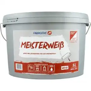 Wandfarbe farbklecks24 meisterweiss versch groessen weiss 5l