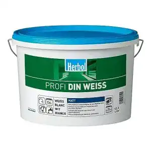 Wandfarbe herbol profi din weiss innenfarbe matt 12 5 liter