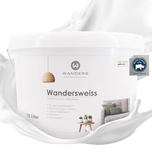 Wandfarbe Wanders24 Wandersweiss (10 Liter, Weiß)