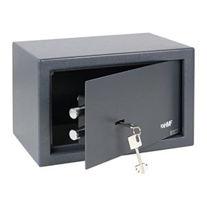 Wall safe HMF 49200-11 furniture safe double-bit lock